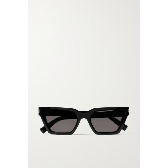 Saint Laurent Eyewear Black Acetate Calista Cat-Eye Acetate Sunglasses Size OS - Picture 1 of 6